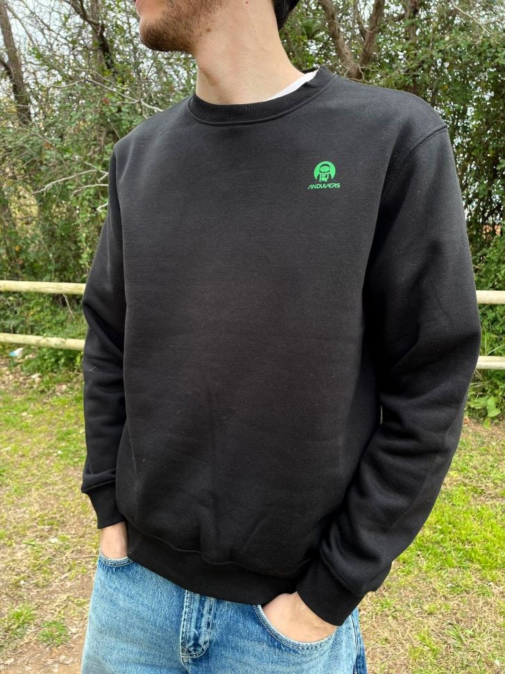 anduvers sudadera unisex city delantera azul